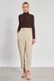 Women's Draped Long Sleeve Blouse - Brown - 4