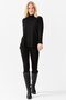 Women's Half Turtleneck Sweater with Slits on the Sides Black - 6