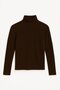 Women's Draped Long Sleeve Blouse - Brown - 7