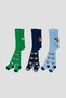 3 Pieces of Turtle, Shark, and Crab Patterned Cotton Baby Boy and Children's Pantyhose - 4
