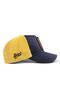 Hustle Logo Dark Navy-Yellow Trucker Hat - 2