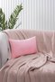Panoroma Pink Plain Simple Decorative Pillowcase with Size Options Suitable for Punch (Panç) Embroidery - 2