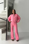 women's 3-thread brushed inside oversized tracksuit set NBG105 - 4
