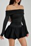 Madonna Collar Balloon Skirt Mini Dress JT9072 - 2