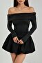 Madonna Collar Balloon Skirt Mini Dress JT9072