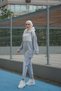 Hooded Zippered Tracksuit Set with Stripe Detail - 1016 - 4