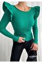 Emerald Stretchy Knitwear Fabric Shoulder Stylish Design Basic Knitwear Sweater 0250 - 7