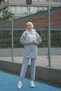 Hooded Zippered Tracksuit Set with Stripe Detail - 1016 - 7