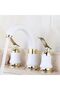 Bathroom Sink Faucet Built-In White Gold Color Set of 3 New Imported with 7 Years Warranty - 3