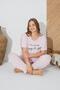 24073 Large Size Women's Short Sleeve Pajamas Set - 5
