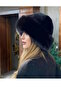 Black Color Plush Hat
