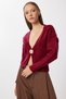 Stylish Buttoned Knitwear Cardigan Lmt0030 Bordo - 2