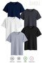 Men's 5-Pack Cotton Short Sleeve Crew Neck Comfort Fit T-Shirt