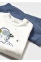 Baby Boy Tracksuit Vest Set Cream - 5
