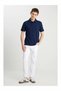 Men's Navy Blue Regular Fit Polo T-Shirt Polo Shirt W2510720410-Navy - 3