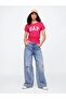 Women's Pink V-Ss Logo Classic Tee T-Shirt 729555008-Raspberry - 5