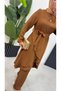 Asymmetrical Cut Skirt with Ruffles, Hijab Tunic and Pants Set-Brc1311 - 2