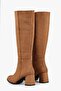 Women's Kiella Tan Suede Heeled Boots Tan Suede - 3