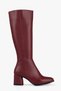 Women's Kiella Burgundy Leather Heeled Boots - 2
