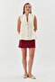 Elastic waist vest blouse cream - 2