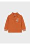 Boy's Polo Neck Long Sleeve T-Shirt Orange