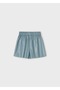 Girl's Leather Shorts Pants Water Green - 3