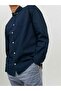 Navy Blue JJEOXFORD Solid Button-Down Oxford Shirt - 2