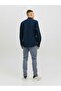 Navy Blue JJEOXFORD Solid Button-Down Oxford Shirt - 5