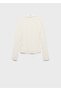 Openwork knit perkins collar sweater - 3