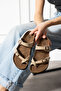 Casual Slippers - Orthopedic Sole Slippers Double Banded Buckle Daily Comfortable Home & Outdoor Slippers