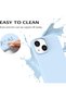iPhone 13 / 14 Compatible Silicone Case with Suede Erasable Cover Baby Blue - 3