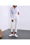 Women's White Flat Front High Waist Zr Model Fabric Trousers - 2