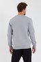 Men's Slim Fit Crew Neck Plain Unprinted 3 Thread Sweatshirt Gray - 9