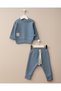 Newborn Baby Waffle Set Cotton Comfortable and Stylish Bottom Top Sports Kids Set Unisex Gift - 2