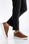 Men's Dark Brown Daily Orthopedic Stitched Sole Comfortable Guaranteed Classic Shoes - 3