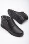 Furry Guaranteed Rubber Sole Men's Black Guaranteed Daily Cold and Waterproof Comfortable Boots