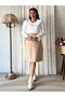 Beige Short Skirt - 7