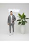 Unisex Plush Gray Jacket And Gray Tracksuit Combination Bottom Top - 2