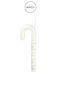 New Year's Ornament Gray Sequin Cane White 33 cm - 2
