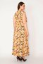 Women's Large Size Colorful Wraped Collar Long Dress 65n32941 - 4