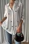 Heart Embroidered Three-Quarter Sleeve Shirt - 2