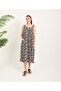 Quality Wide Cut Cotton Fabric Dress with Pockets and Straps for Home & Beach - 3