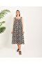 Quality Wide Cut Cotton Fabric Dress with Pockets and Straps for Home & Beach - 2
