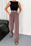 Lace-Up Elastic Waist Modal Palazzo Women's Trousers 4015 - 7