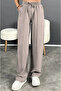 Lace-Up Elastic Waist Modal Palazzo Women's Trousers 4015