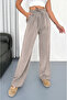 Lace-Up Elastic Waist Modal Palazzo Women's Trousers 4015 - 3