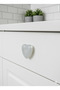 Handmade Adhesive Silvery Silicone Heart Handle Furniture Kitchen Bathroom Cabinet Drawer Handle 1Pcs - 5