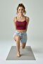 Recuperative Crop Top Stretchy Scuba Fabric Sports Blouse with String Straps Sports Bras - 5