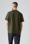 Men's Relaxed Fit Khaki Green Pocket T-Shirt - A8605-0013 - 2