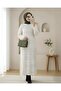 Openwork Patterned Knitwear Dress -Ecru - 3